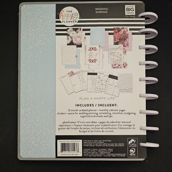 Happy Planner Our Wedding Undated Classic 12 Month - Picture 5 of 6